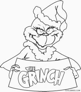printable grinch coloring pages  kids grinch coloring pages