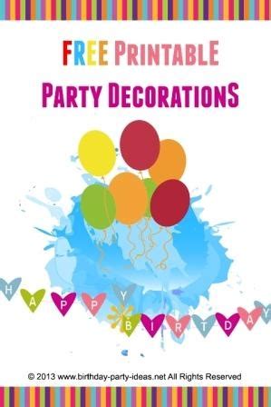 pin  birthday party ideas   printable party decorations party