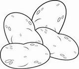 Kartoffeln Patate Sack Illustrationen Vektoren sketch template