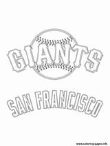 Giants Coloring Francisco San Logo Baseball Pages Mlb Clipart Printable 49ers Drawing Print Nfl Sport Sf Logos Color Padres Sports sketch template