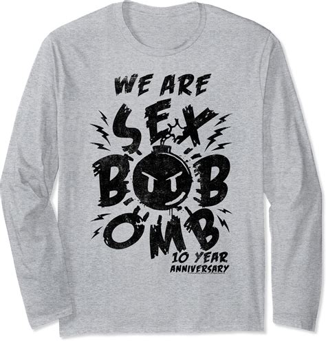 Scott Pilgrim Vs The World Sex Bob Omb Band Logo Long Sleeve T Shirt