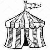Tent Circo Carpa Zirkus Ausmalbilder Zirkuszelt Vectores sketch template