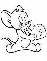 Jerry Tom Coloring Pages Clipart Cheese Mouse Cartoon Printable Clip Mice Cliparts Cute Hungry Book Library Print Color Animals Clipartbest sketch template