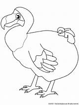 Dodo Bird Coloring Pages Outline Clipart Drawing Para Colorear Colouring Reunion La Color Birds Toile Off Getdrawings Kids Printable Le sketch template
