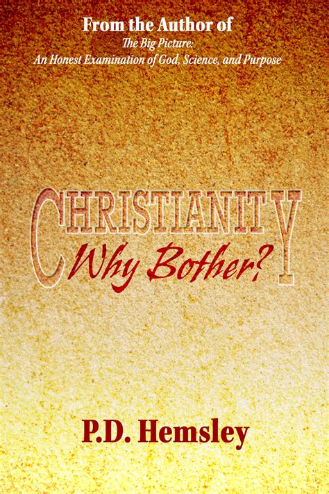 “christianity why bother” … out now thoughts from a minimalist