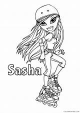 Bratz Coloring Pages Coloring4free Skate Roller Related Posts sketch template