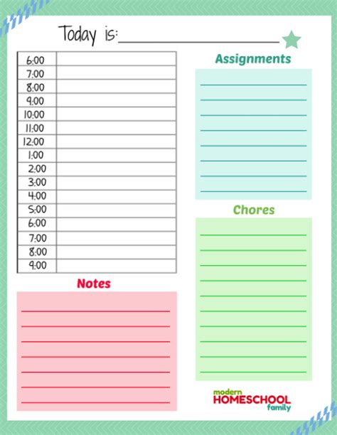 diy homeschool planner  printable printable templates