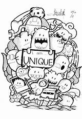 Doodle Doodles Unique Drawing Cute Drawings Am Characters Easy Examples Sketches Colouring Creative Coloring Kawaii Monster Tutorials Artworks Sketch Sharpie sketch template