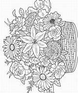 Coloring Pages Adult Printable Book Sheets Printables Print Adults Flowers Color Flower Bouquet Drawing Autumn Books Kids Similar Colouring Grown sketch template