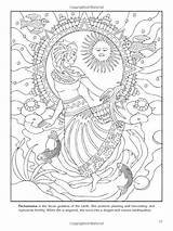 Coloring Pages Goddesses Gods Adults Mythology Book Goddess Books Greek Color Gaia Colouring Adult Printable Coloriage Pagan Dover Paris Wicca sketch template