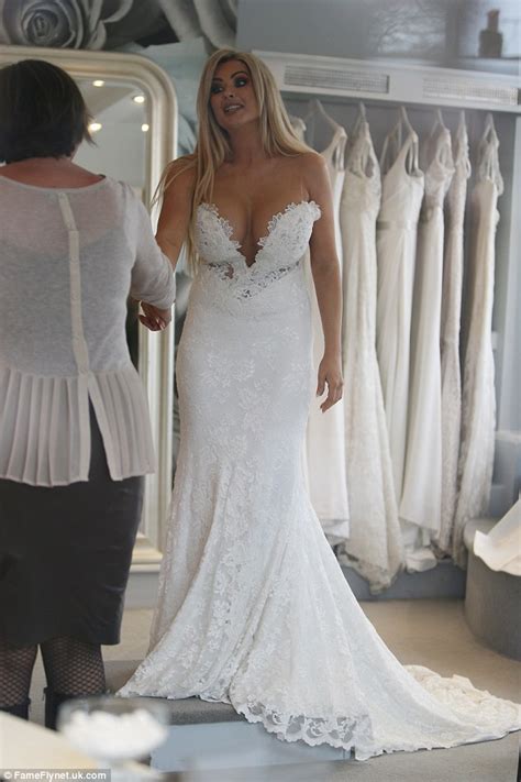 nicola mclean spills out of her bridal gown daily mail online
