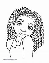 Coloring Pages Afro African American Printable Getcolorings Print sketch template