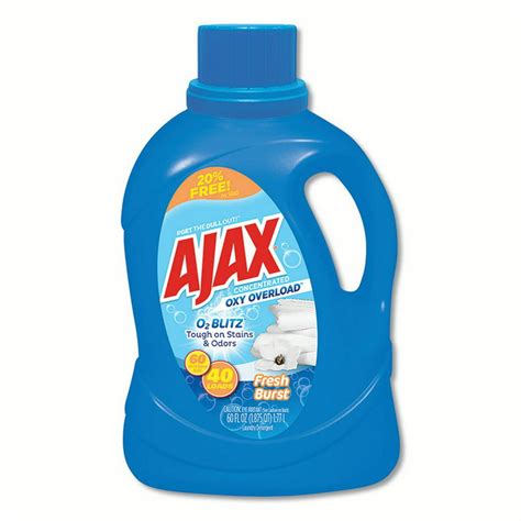 ajax oxy overload laundry detergent fresh burst scent  oz bottle carton ajaxx walmart