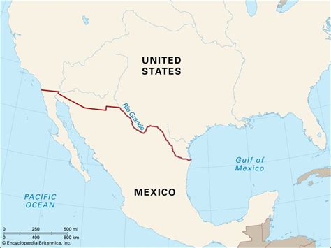 united states mexico border map  latest map update