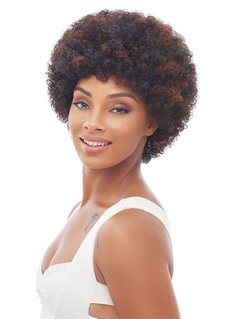 janet collection human hair afro wig