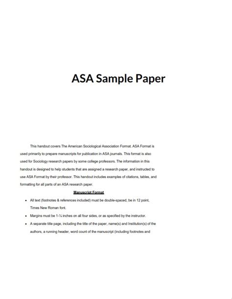 format sample paper  sample papers