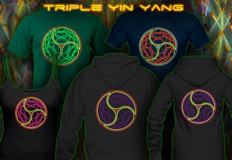 triple yin  neon skjorte toppe og haettetroje