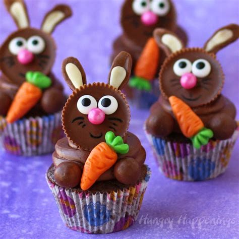 reese s cup easter bunny cupcakes hungry happenings