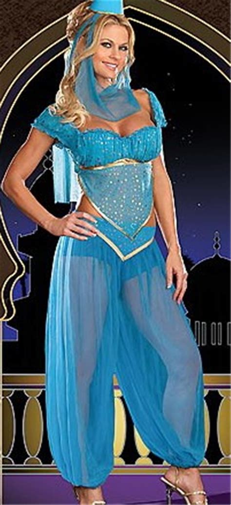 Sexy Genie Jasmine Aladdin Princess Costume Fancy Dress Arabian Belly