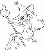 Coloring Witch Pages Halloween Printable Drawing Print Wicked Beautiful Kids Sheets West Colouring Draw Color Drawings Easy Simple Wizard Oz sketch template