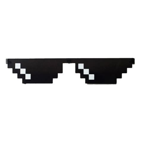 Thug Life Sunglasses Men Women Glass 8 Bit Pixel Mosaic Glasses Photo