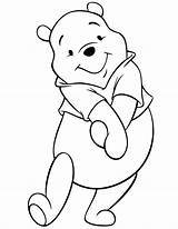 Pooh Bear Coloring Pages Print Color Kids Cartoon sketch template