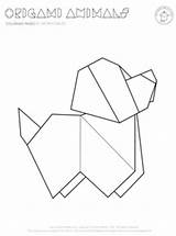 Origami Coloring Pages Puppy Animal Drawings Drawing 320px 83kb Geometric Choose Board sketch template
