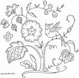 Embroidery Patterns Jacobean Crewel Hand Floral Designs Drawing Work Pattern Stitches Flickr Redwork 1975 Vintage Bordado Library Beginners Easy Embroidered sketch template