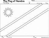 Flag Namibia Enchantedlearning Printout Thumbnail Africa sketch template