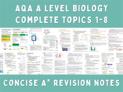 aqa  level biology year    model answer notes topics