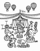 Circus Coloring Pages Printable Museprintables Kids Carnival Sheets Train Print Animals Themed Theme Pdf Template sketch template