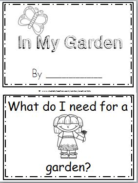 garden mini book   teachers kindergarten books plants