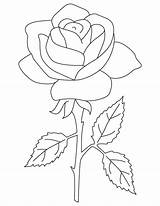 Rose Coloring Kids Pages sketch template