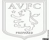 Aston Villa Football Coloring Logo Soccer Pages English Fc Club Emblems Clubs Europe Printable sketch template