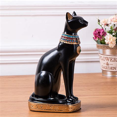 vintage egyptian retro bastet goddess cat pharaoh figurine statue