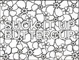 Buttercup Itup Bloody sketch template