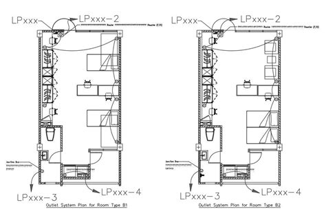 electrical outlet system cad drawing dwg file cadbull