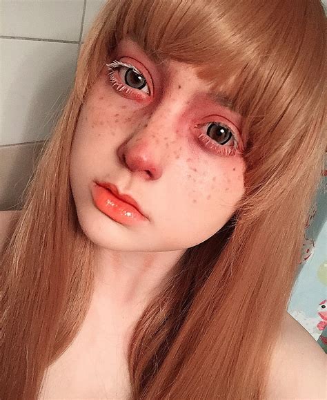 got bored so i did a bjd inspired make up with