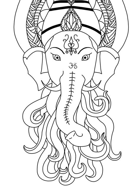 coloring page hindu mythology  gods  goddesses printable