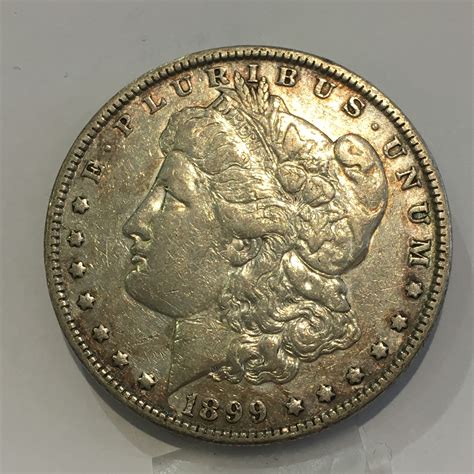 morgan silver dollar  rare  coin extra fine tangible