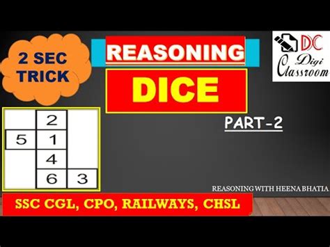 reasoning dice part  chapter  unfolded dice easy  sec