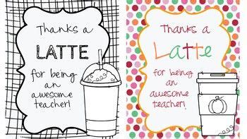 teacher appreciation   latte teacher appreciation