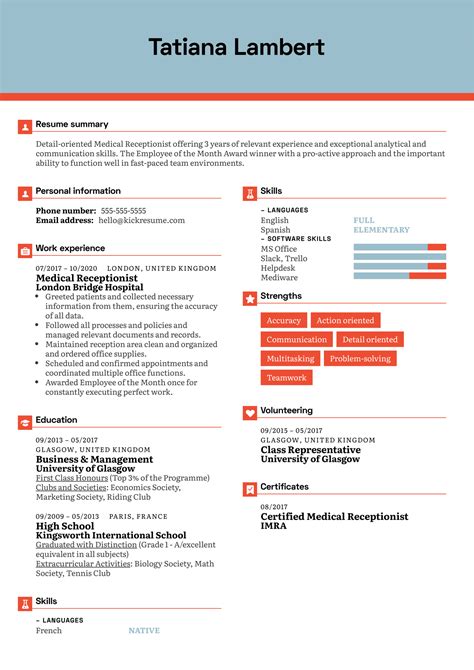 medical receptionist resume sample good resume examples