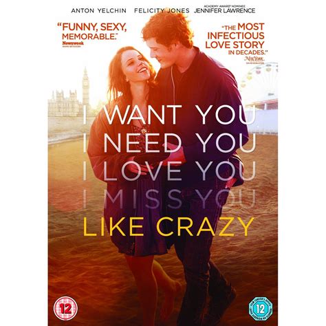Like Crazy [dvd] Uk Felicity Jones Anton