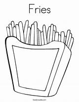 Fries French Twistynoodle sketch template
