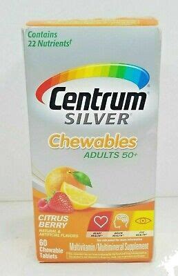 centrum silver adult  multivitamin chewables citrus berry  ct   ebay