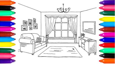 coloring pages living room drawing pages  color  kids coloring