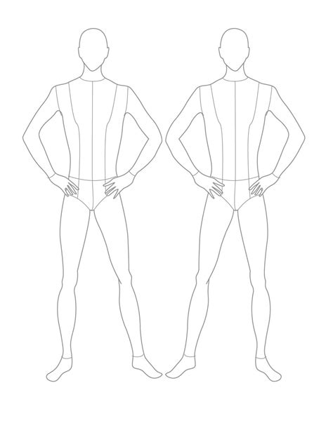 male figure drawing templates  getdrawings