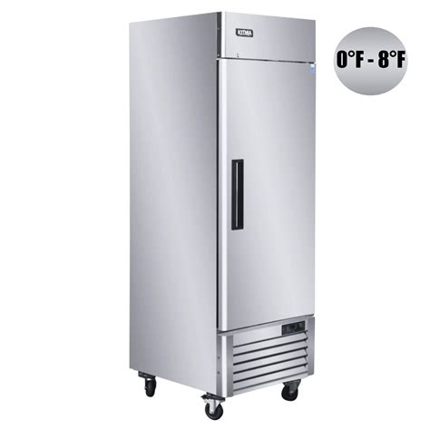 commercial single door upright freezer kitma stainless steel reach  freezer   shelves