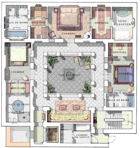 luxury riad  marrakesh prestigious collection courtyard house plans riad floor plan